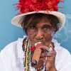 Guillermina portrait photo by Réhahn - cigar smoker in Cuba