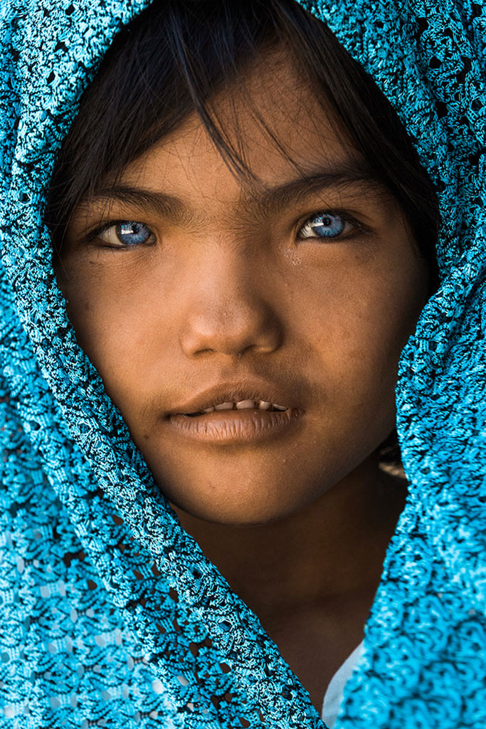 An Phuoc Fille aux yeux bleus portraits photo de Réhahn au Vietnam