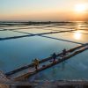 Coucher de soleil sur les champs de sel - photo de paysage de Réhahn au Vietnam