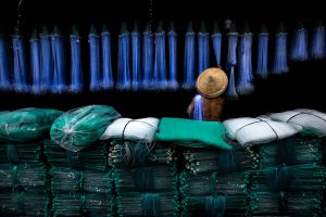 Photo de rythme par Réhahn - filet de pêche dans le delta du Mékong au Vietnam