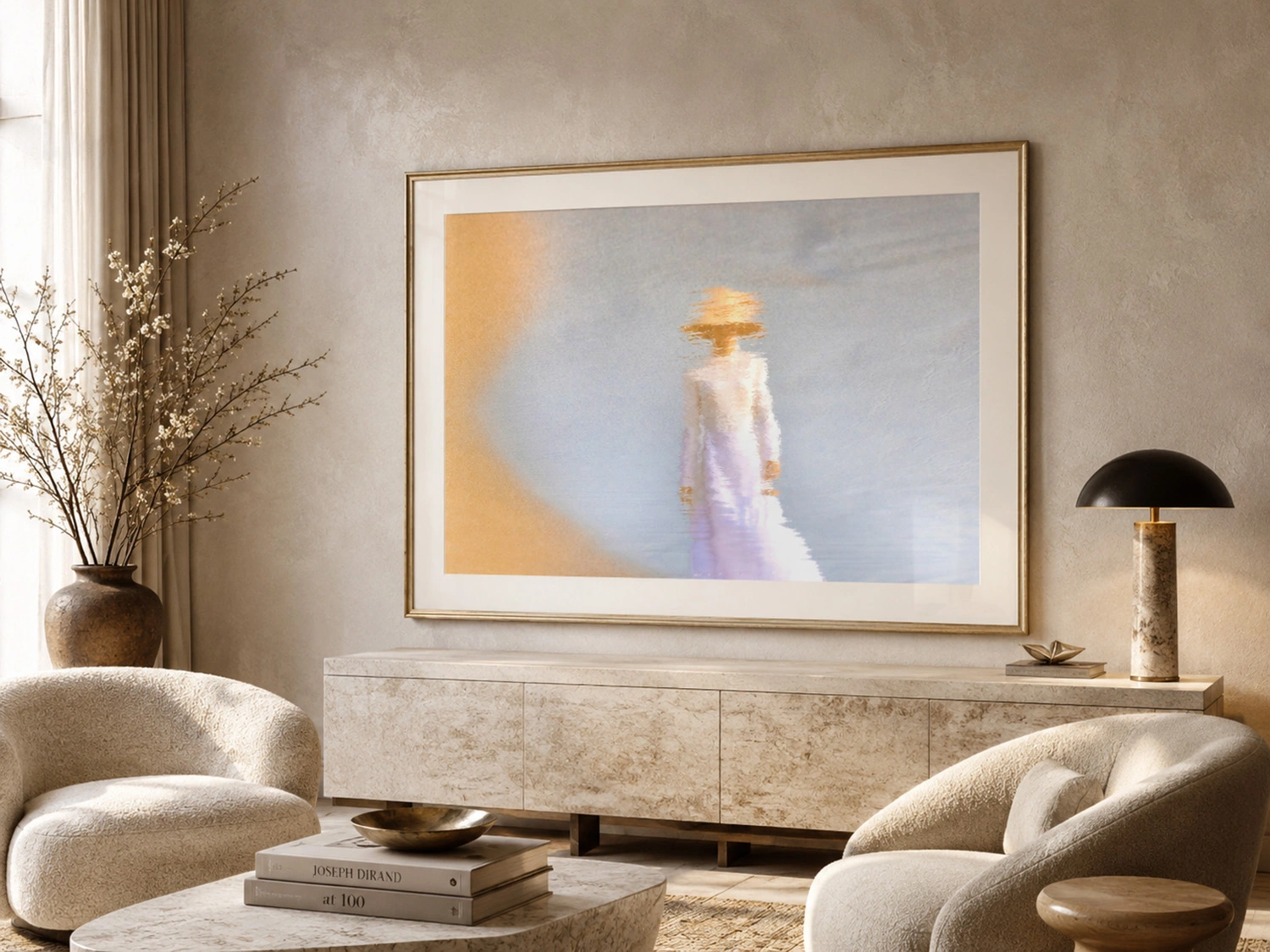 The Return artwork print shown in an interior setting